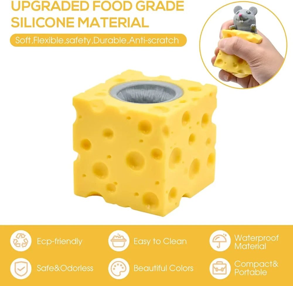 Cheese Mouse Stress Relief Squeeze Toy