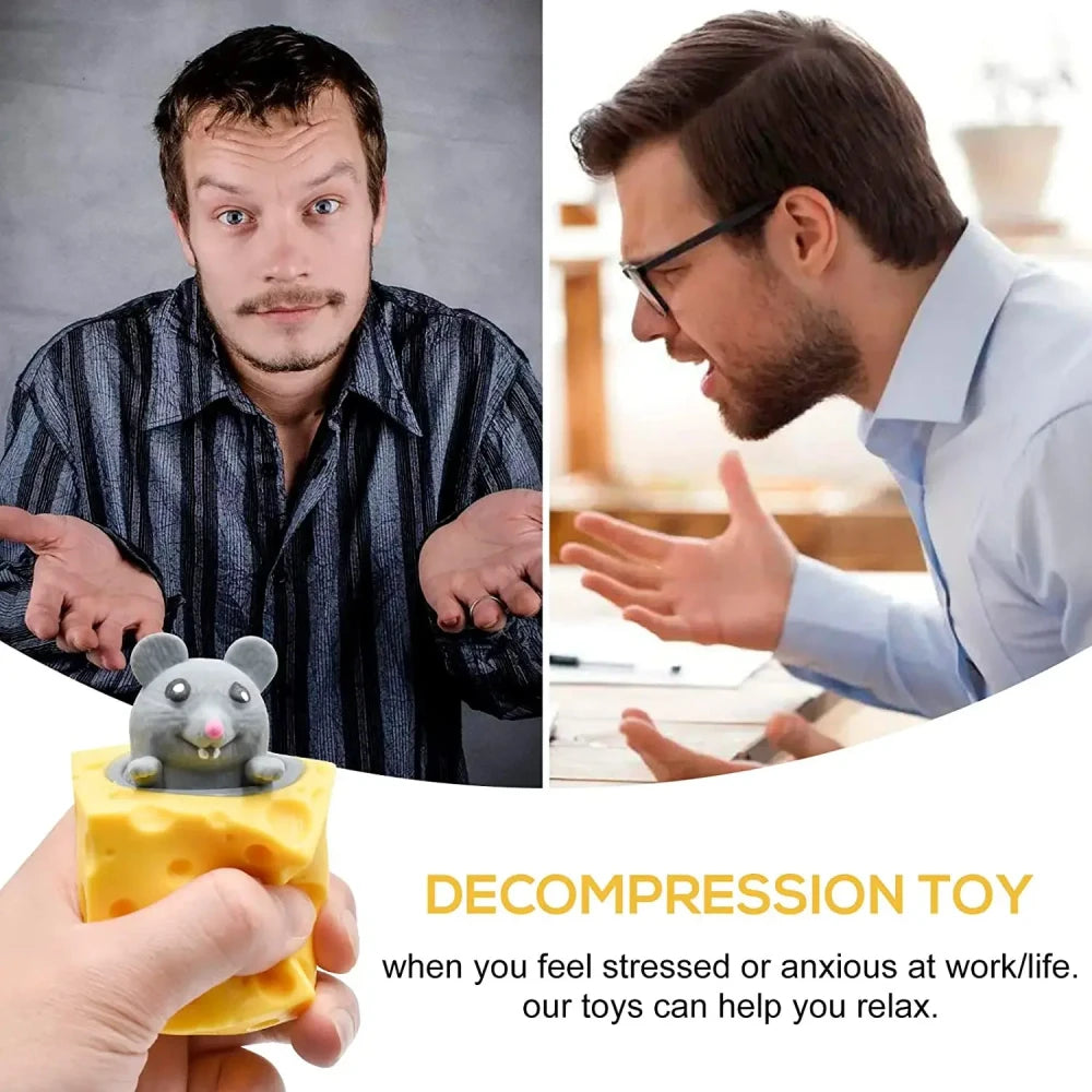 Cheese Mouse Stress Relief Squeeze Toy