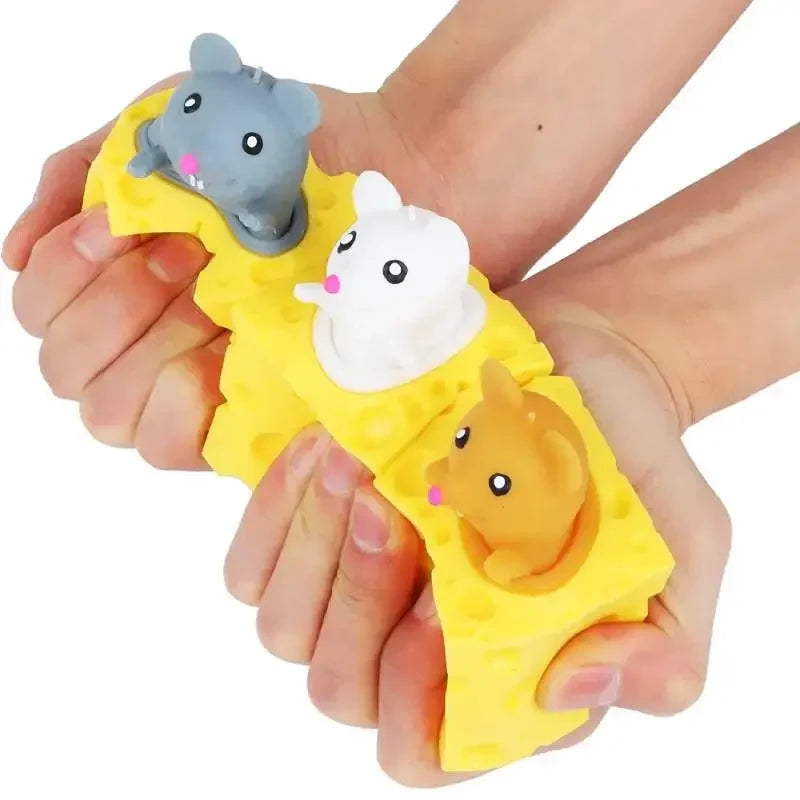 Cheese Mouse Stress Relief Squeeze Toy