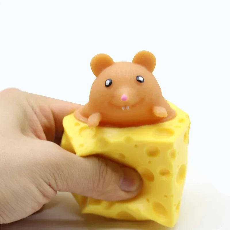 Cheese Mouse Stress Relief Squeeze Toy