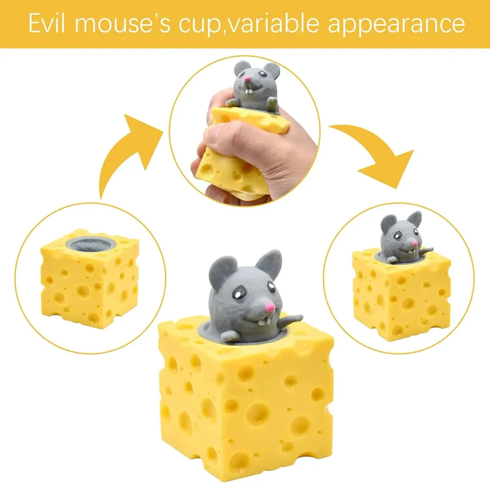 Cheese Mouse Stress Relief Squeeze Toy